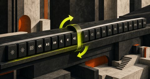 Mac top-row controls reversing to F1 through F12